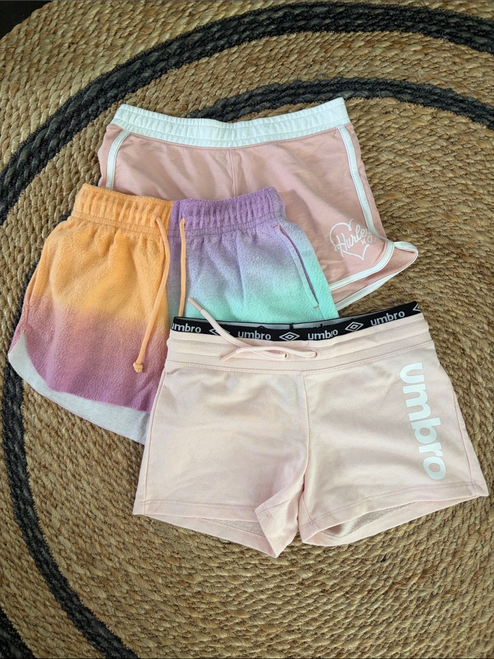 Umbro Women's Light Pink Athletic Lounge Shorts bundle